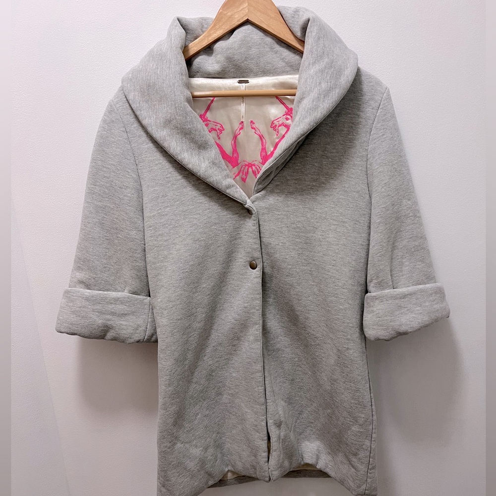 Free People Coat Women XS. lined, 3/4 cuffed sleeves.